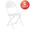 Emma and Oliver 2 Pack Wedding Party Event Fan Back Plastic Folding Chair Home Office